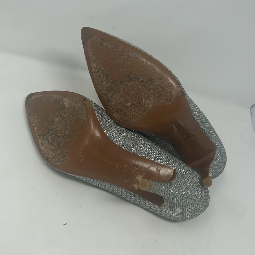 Coach Elegant Silver Glitter Pump Heels Size 8 Excellent Condition - Picture 15 of 16